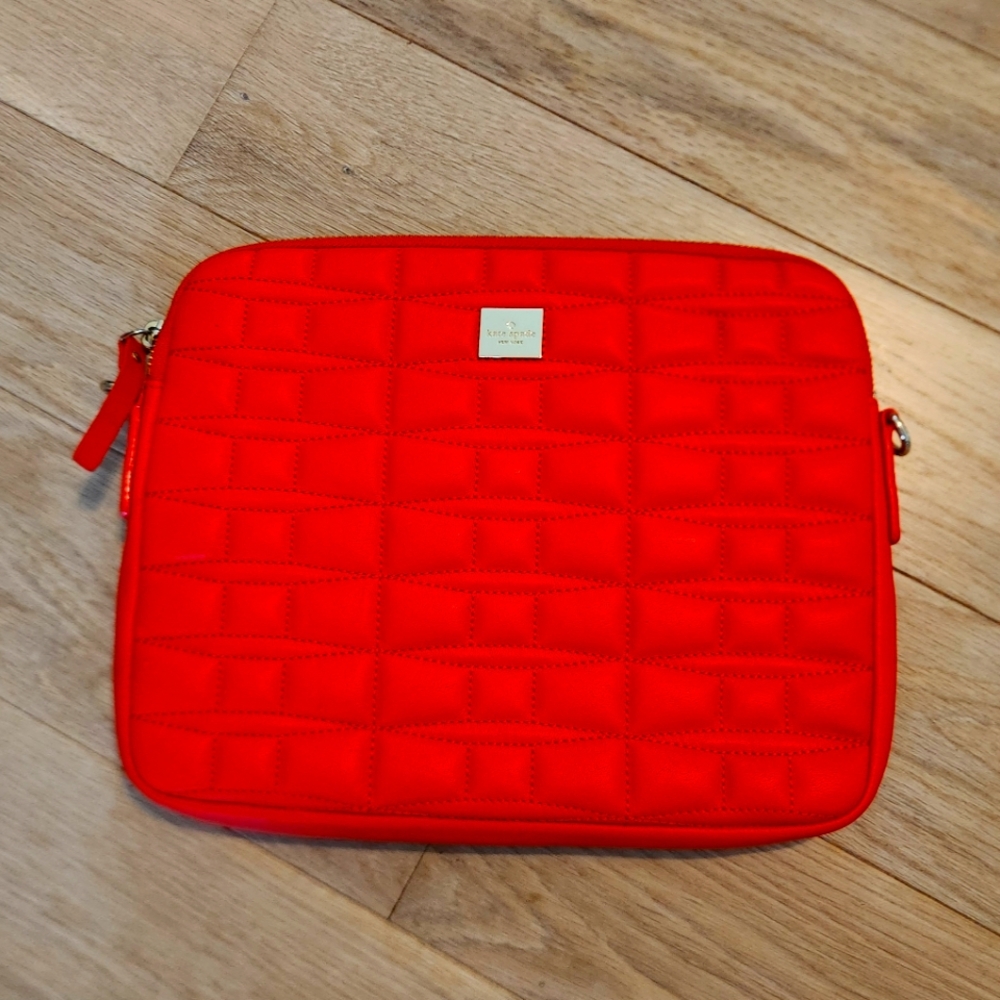 Kate Spade Red Quilted Tablet Sleeve